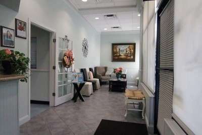 The interior of the St. Augustine Cosmetic dental office of Dr. Stephanie Kinsey, offering general and cosmetic dental services. 